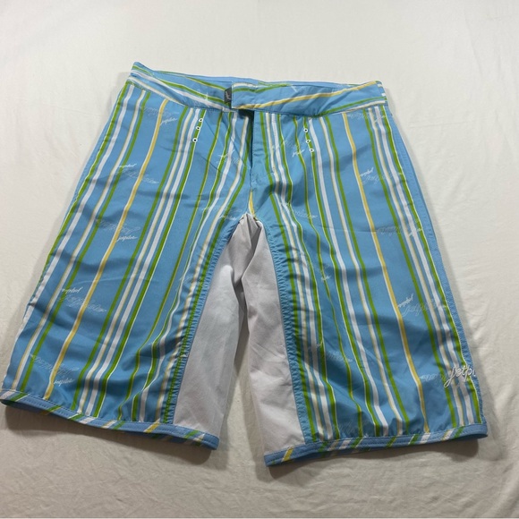 Jet pilot Genuine Rubber Board Shorts Medium 7 Striped blue white - Picture 11 of 11